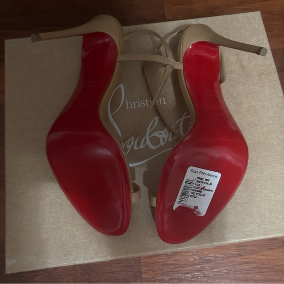 Louboutin Rosalie 100 MM Leather Sandals - Picture 15 of 16